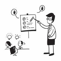 Simple flat design icon Doctor with visual impairment leading a patient care workshop concept as A doctor with visual impairment confidently leading a patient care workshop illustr Clear Set 2 vector