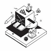 Simple flat design icon DIY Workshop Tiles concept as Tiles designed to resemble a DIY workshop filled with tools and woodwork reflecting a father crafting area flat illustration Clear vector