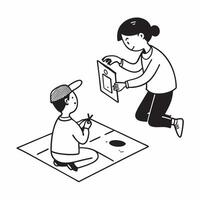 Simple flat design icon Disabled father and child enjoying a storytelling session concept as A disabled father happily reading a storybook to his child emphasizing the joy inclusio Clear Set 2 vector