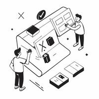 Simple flat design icon Cross Functional UX Teams concept as Cross functional teams collaborate to enhance user experience design across different departments of a companySimple f Clear Set 2 vector