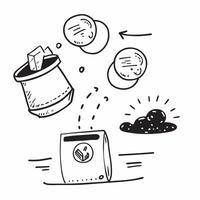 Simple flat design icon Compost Cycle Tiles concept as Illustrating the compost cycle in tiles promoting soil enrichment practices as part of a zero waste lifestyle flat illustrat Clear vector