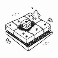 Simple flat design icon Colombian Craftsman Tiles concept as Celebrating Colombian craftsmanship with tiles that showcase traditional crafts from the Feria de las Flores flat illu Clear vector
