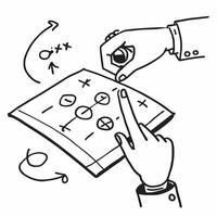 Simple flat design icon Coach using dynamic gestures to encourage players during a game concept as A coach using dynamic gestures to encourage players during a game highlighting po Clear Set 2 vector
