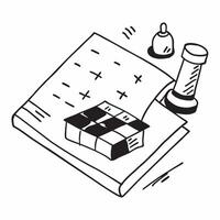 Simple flat design icon Chess Strategy Tiles concept as Elegant tiles with chessboard patterns and chess piece designs suitable for fathers who appreciate strategy games flat illu Clear vector