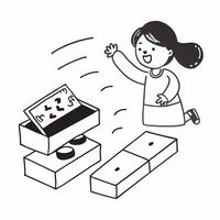 Simple flat design icon Child with autism enjoying a sensory play activity concept as A child with autism joyfully engaging in a sensory play activity highlighting inclusion develo Clear vector