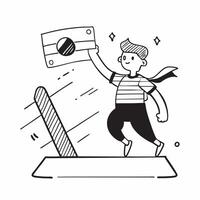 Simple flat design icon Boy with muscular dystrophy playing baseball concept as A boy with muscular dystrophy joyfully playing baseball with his team highlighting inclusion teamwor Clear Set 3 vector