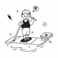 Simple flat design icon Boy with cerebral palsy riding a specially designed bike concept as A boy with cerebral palsy joyfully riding a specially designed bike emphasizing inclusio Clear Set 2 vector