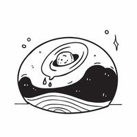 Simple flat design icon Bioluminescent Wave Watching concept as Spectators gather on the beach to watch waves crash with a brilliant bioluminescent display under the starsSimple f Clear vector