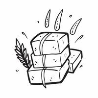 Simple flat design icon Bamboo Sustainable Tiles concept as Tiles depicting the sustainable growth and use of bamboo a symbol of eco conscious construction and design flat illustr Clear vector