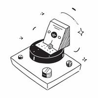 Simple flat design icon Artificial Gravity Research concept as Space agencies conduct artificial gravity research to mitigate the health effects of long term space habitationSimpl Clear vector