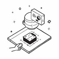 Simple flat design icon Artificial Gravity Research concept as Space agencies conduct artificial gravity research to mitigate the health effects of long term space habitationSimpl Clear Set 2 vector