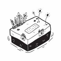 Simple flat design icon Alpine Meadows in Full Bloom concept as Alpine meadows in full bloom displaying a carpet of wildflowers that attracts photographers and nature enthusiastsS Clear Set 2 vector