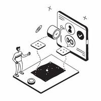 Simple flat design icon AI Driven Health Predictions concept as AI driven tools providing health predictions to aid in early diagnosis and personalized treatment plansSimple flat Clear vector