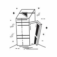 Silhouette of a storage bin and a design plan symbolizing efficient layout design in double exposure with copy space concept as A silhouette of a storage bin intertwined with a de Clear vector