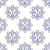 Shape futuristic mosaic patterns combining stylized tech icons and circuit inspired lines on pristine white backgrounds for advanced brand marketing concept as Integrate futuristic Clear vector