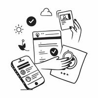 Secure Online Patient Portals concept as Secure online patient portals that offer patients access to their medical records and health management tools in Photo Stock Concept Clear vector