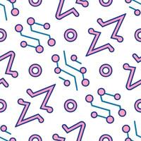Seamless tile pattern combining neon circuitry and abstract shapes reflecting a futuristic digital interface with vibrant energy concept as A lively scene showcasing neon circuitry Clear vector