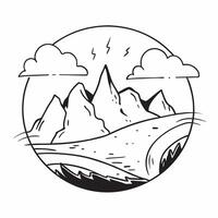 Scenic mountain landscape with lush greenery and clear skies concept as Scenic mountain landscape with lush greenery and clear skies providing ample copyspace for text capturing th Clear vector