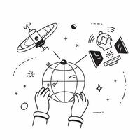 Satellite Imaging Technology concept as A presentation of advanced satellite imaging technology used for environmental monitoring and global mapping in Photo Stock Concept Clear Set 2 vector