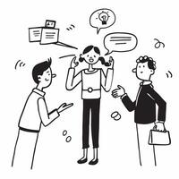 Salesperson using open body language to connect with customers concept as A salesperson using open body language to connect with customers emphasizing positive body language approa Clear vector