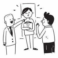 Salesperson using welcoming body language to greet customers concept as A salesperson using welcoming body language to greet customers emphasizing positive body language approachab Clear vector