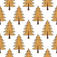 Rustic autumn trees seamless tile pattern with pine and birch for country inspired interiors concept as Pine and birch trees arranged seamlessly to create rustic and country inspir Clear Set 4 vector