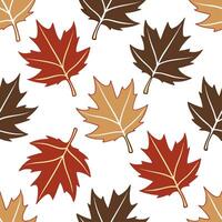 Rustic autumn leaves seamless pattern with deep earth tones and organic shapes for a natural earthy design concept as Rustic autumn leaves pattern with earth tones and organic shap Clear vector