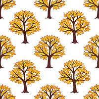 Rustic autumn trees seamless tile pattern with pine and birch for country inspired interiors concept as Pine and birch trees arranged seamlessly to create rustic and country inspir Clear vector