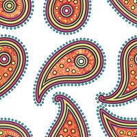 Retro paisley seamless pattern with intricate swirls and rich colors for artistic applications concept as Artistic retro paisley pattern with intricate swirls and rich colors ideal Clear vector