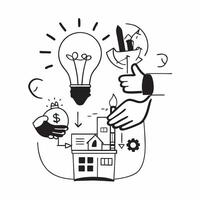 Renewable Energy Investments concept as Businesses invest in renewable energy sources like solar and wind to power operations and reduce reliance on fossil fuels in Photo Stock Co Clear vector