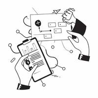 Remote Patient Monitoring concept as Healthcare providers monitor patients remotely using digital devices to manage chronic conditions effectively in Photo Stock Concept Clear vector