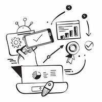 Real Time Data Monitoring concept as Real time data monitoring tools are used to optimize business operations and respond to market demands in Photo Stock Concept Clear vector