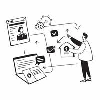 Protecting Customer Data concept as A data privacy officer ensures customer data is protected in line with regulatory standards and company policies in Photo Stock Concept Clear vector
