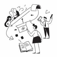 Professional Mentoring Program concept as Young professionals receive guidance and career advice from experienced mentors in a structured mentoring program in Photo Stock Concept Clear vector