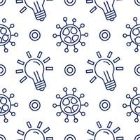 Produce seamless tile patterns using futuristic technology motifs integrating digital patterns circuits and neon lights for modern branding solutions concept as Combine neon lights Clear vector