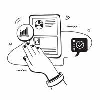Person using a smartwatch and a digital health interface symbolizing digital health adoption in double exposure with copy space concept as A person using a smartwatch blended with Clear vector