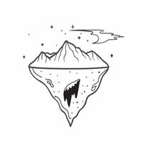 Peaks Under Starry Skies concept as Snow capped mountains under starry skies create a breathtaking nocturnal landscape where snow meets the cosmos in Photo Stock Concept Clear vector