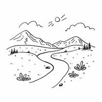 Peaceful Alpine Meadow Stream concept as A gentle stream meanders through a peaceful Alpine meadow surrounded by lush greenery and mountain air in Photo Stock Concept Clear vector