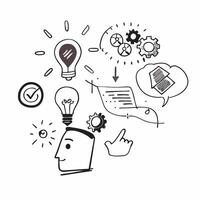 Overhead view of a leadership figure with digital grid and tech devices overlay symbolizing technological innovation in leadership in double exposure with copy space concept as An Clear vector