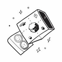 Outer Space Exploration Tiles concept as Outer space themed tiles that capture the thrill of exploration and the mysteries of the universe for young minds in Photo Stock Concept Clear vector