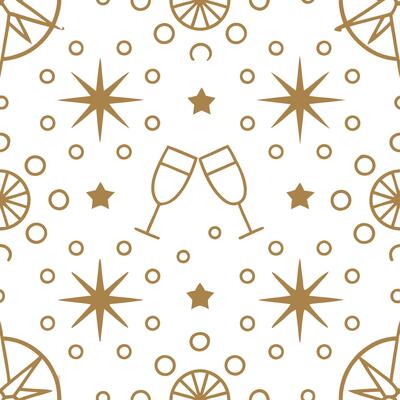 New Year seamless pattern with gold 2023 numbers sparkling stars and celebratory elements for a refined celebration feel concept as Refined New Year pattern with 2023 numbers spark Clear