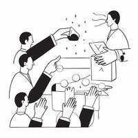Networking for Personal Success concept as Professionals gather at a networking event designed to forge connections that boost personal and career success in Photo Stock Concept Clear vector