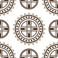 Native American Totem seamless tile pattern with earthy colors and symbolic motifs for authentic decor concept as Earthy colored Native American totem symbols arranged seamlessly f Clear vector