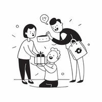 Multi generational family with a blind member enjoying a park picnic concept as A multi generational family with a blind member joyfully having a picnic in the park emphasizing inc Clear vector