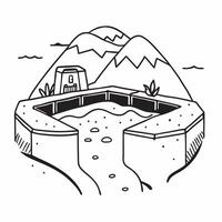 Mountain Hot Springs Gazing concept as Elevated mountain hot springs where visitors can gaze at panoramic vistas while immersed in soothing thermal waters in Photo Stock Concept Clear Set 2 vector