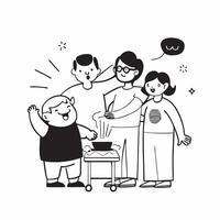 Multi generational family with a disabled member playing soccer concept as A multi generational family with a disabled member joyfully playing soccer together showcasing inclusion Clear vector