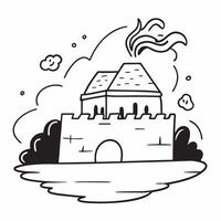 Morning Mist at the Historical Site concept as Morning mist wraps a historical site adding a layer of mystique to its ancient walls and stories in Photo Stock Concept Clear Set 2 vector