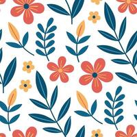 Modern spring floral seamless pattern with bold colors and dynamic shapes for contemporary designs concept as Bold spring floral pattern featuring dynamic shapes and vibrant colors Clear vector