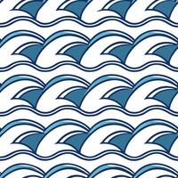Modern summer waves seamless pattern with angular wave shapes and sharp contrasts for bold beach designs concept as Bold beach wave pattern with angular wave shapes and sharp contr Clear vector