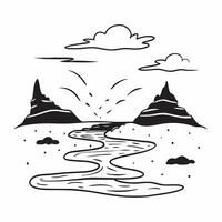 Misty Mountain Road concept as A curvy mountain road disappears into the mist inviting mystery and exploration at the break of day in Photo Stock Concept Clear vector
